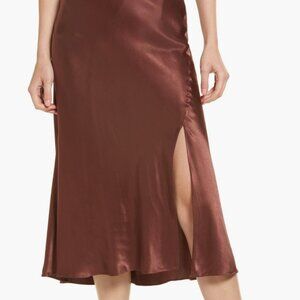 Rails Maya Satin Midi Skirt (Raisin)